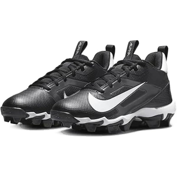 Nike Alpha Menace 4 Shark FQ4016-001 Boys US 4.5 Black Football Cleats RHS7024