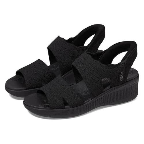 Skechers Pier-Lite Slip On By Women's US 9 Black Slip-In Walking Sandals RHS7028