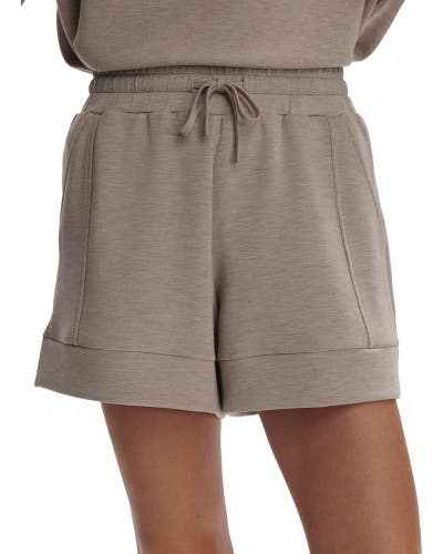 Varley Atrium Lounge Shorts Women's Small Taupe Marl Drawstring Waist GBO1952