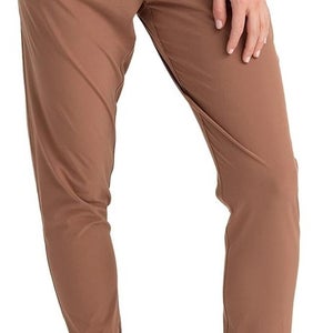 Free Fly Breeze Cropped Pants Women's Large Brown Stretch Drawstring GBO2002