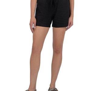 KUT From The Kloth Katana Shorts Women's L Black Linen Blend Drawstring GBO1949