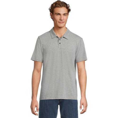 RVCA Balance Polo Shirt Mens Small Heather Grey Stretch Spread Collar GBO2001