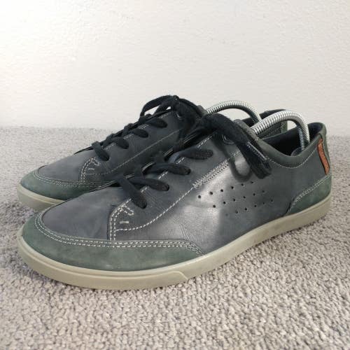 ECCO Collin Urban Lifestyle Leather Shoes Mens Size 43 EU Lace Up Sneakers Black