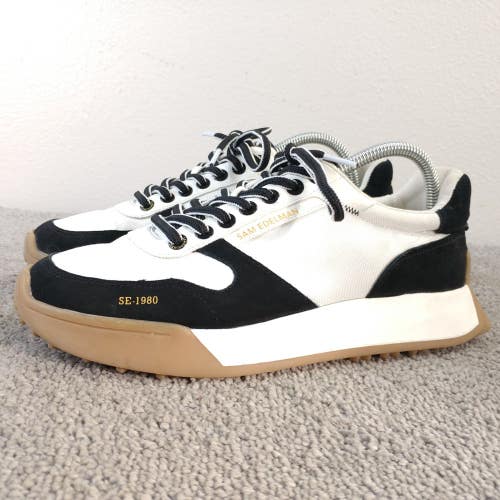 Sam Edelman Layla Sneakers Womens Size 9 Shoes Black White Lace Up Low Top