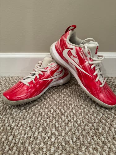 Red Unisex Size M 7.0 (W 8.0) Adult Nike Huarache Shoes (Used)