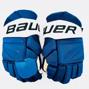 Custom Tampa Bay Lightning Hedman Bauer Vapor Hyperlite Hockey Gloves-15"-Single Layer Palms