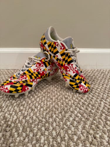 Maryland Flag Cleats Size M 6.5 (W 7.5) Adult Under Armour Molded Cleats (New)