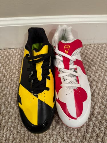 UMD UA Cleats - MD FLAG Size M 7.0 (W 8.0) Molded Cleats (New)