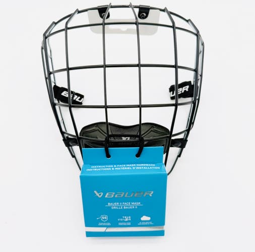 New Bauer-II Hockey Facemask Cage-Oreo-Large