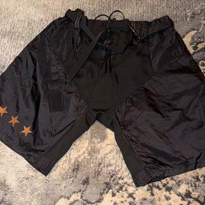 Size Large Pro Stock Washington Capitals Reverse Retro Bauer Nexus Girdle/Pant Shell Black #4