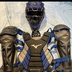 Blue Intermediate Mizuno Samurai Catcher's Set (Used)