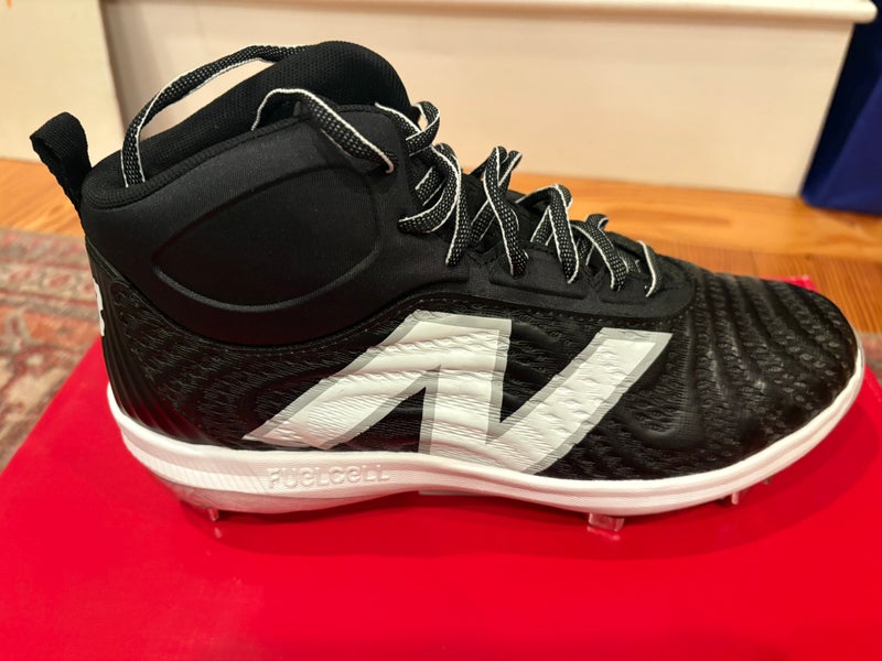 Black Men's Size M 8.5 (W 9.5) Adult New Balance 4040v7 High Top Metal (New)