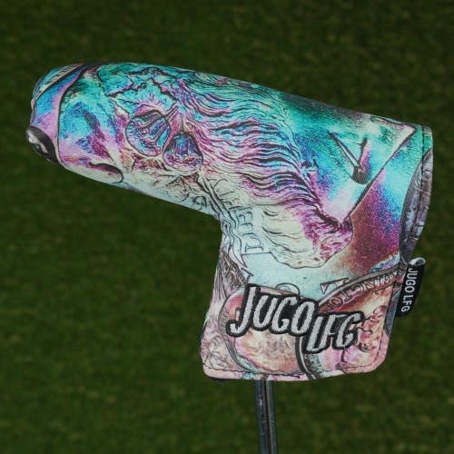 JUGO LFG Blade Putter Headcover Magnetic Coin Watercolor Teal / Purple ~ Look!!