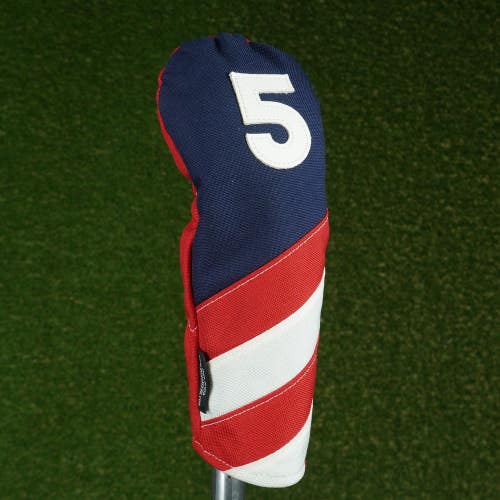 Rose & Fire 5 Fairway Wood 5W Headcover USA Stripes Freedom ~ LOOK!!