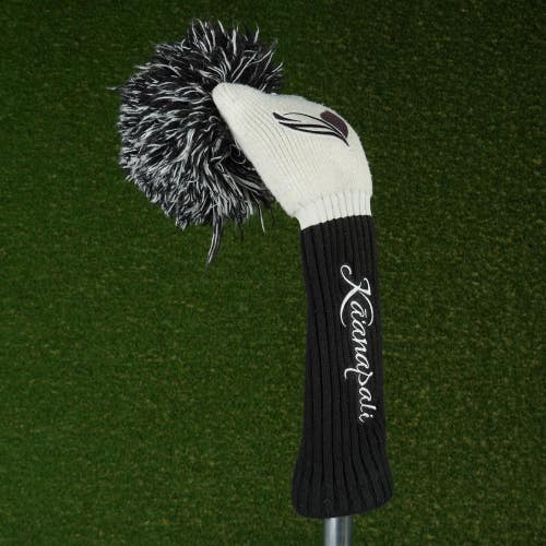 K'anapali Golf Courses Driver Headcover Kaanapali Pom Pom Sock Black / White