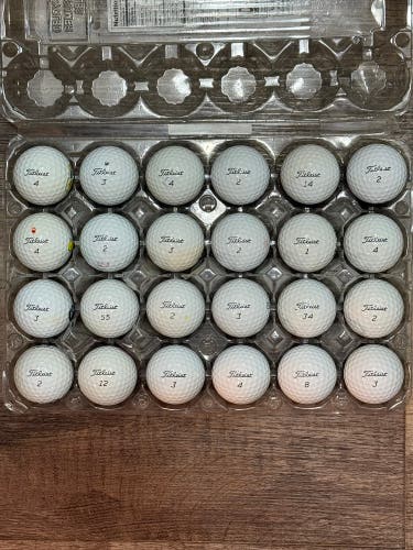 24 Titleist Pro V1 Golf Balls - 4A Near-Mint Condition