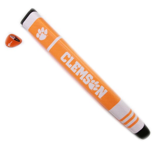NEW Team Golf Clemson Tigers Orange/White Jumbo Putter Grip w/Ball Marker