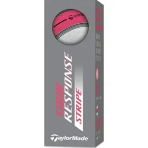Taylor Made Tour Response Stripe Golf Balls (Neon Pink, 3pk) 1 Sleeve 2025 NEW