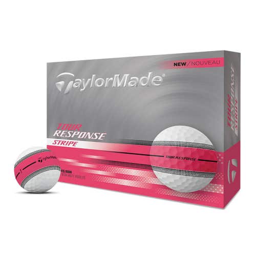 Taylor Made Tour Response Stripe Golf Balls (Neon Pink, 12pk) 1dz 2025 NEW
