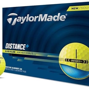 Taylor Made Distance+ Golf Balls (Yellow, 12pk) 1dz 2025 NEW