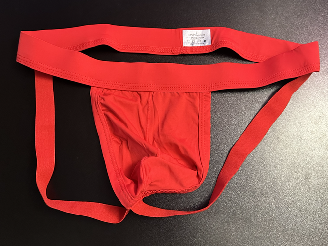Red Large Men's Silky Jockstrap (Used)