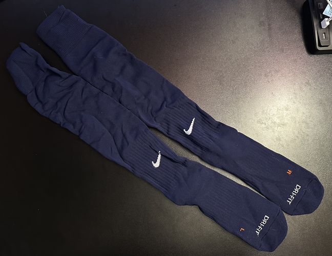 Navy Men's Nike OTC Knee High Socks (Used)