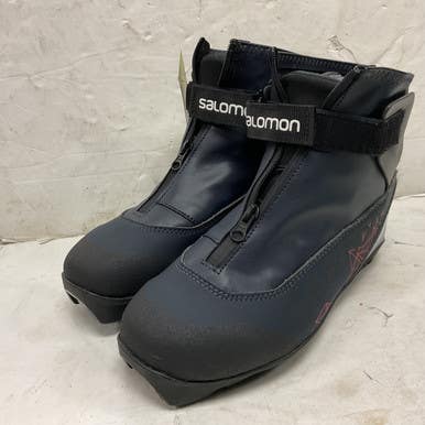 Used Salomon VITANE PLUS Womens NNN XC Ski Boots Navy Blue W 07-07.5 / JR 05.5-06 11855-S000198082