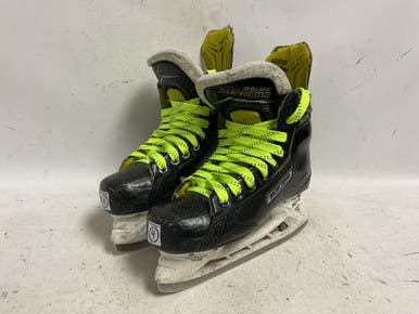 Used Bauer SUPREME S29 Junior Hockey Skate White/Black/Yellow Junior 04 11855-S000198069