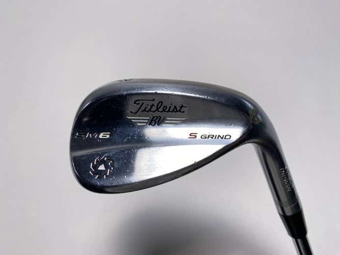 Titleist Vokey SM6 Tour Chrome Wedge 58* 10 Bounce S-Grind Wedge Steel Mens RH