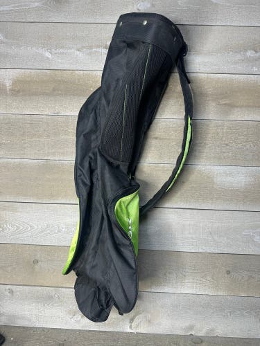 TourTrek Golf Club Travel Bag Airline Soft Case Black Green 3 Way