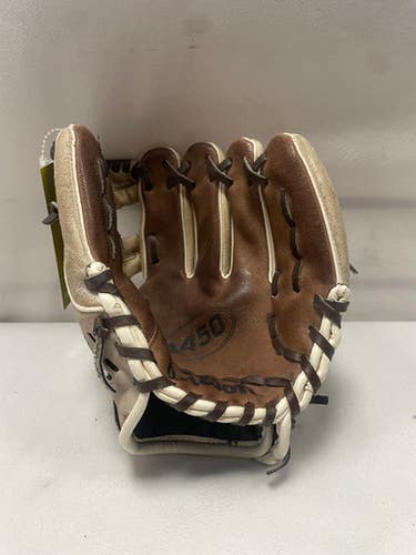 Used Wilson A450 A04RB191075 BB/SB Glove RH Throw Brown 10 3/4" 11490-S000268281