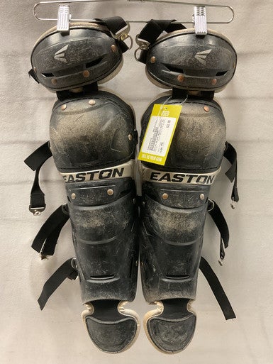 Used Easton BLACK MAGIC SHIN GUARDS Catchers Leg Guards Black Youth 11490-S000268278