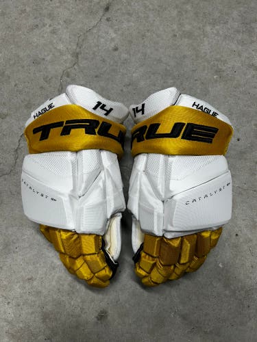 15” True Catalyst 9X Vegas Golden Knights Nicolas Hague Pro Stock Gloves Pro Stock (New) NHL