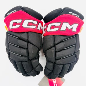 New Northeastern NCAA Stock CCM JetSpeed FT1 Hockey Gloves-13"-Single Layer Palms
