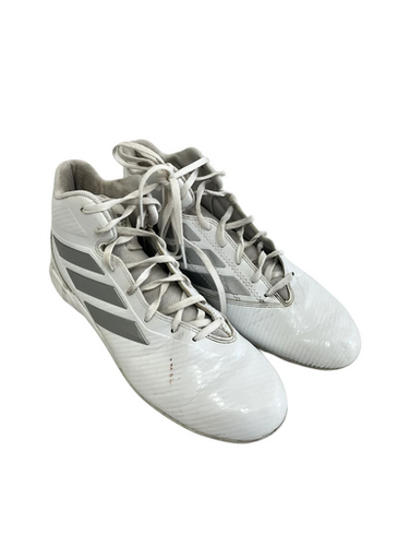 Used Adidas ADIZERO PRIME KNIT Adult FB Cleats White Senior 10 11692-S000145636