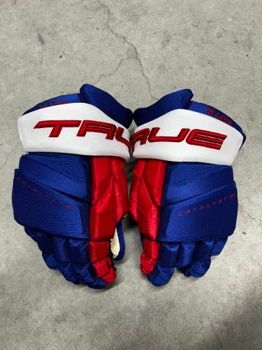 14” True Catalyst 9X Reverse Retro St. Louis Blues Pro Stock Gloves Pro Stock (New) NHL