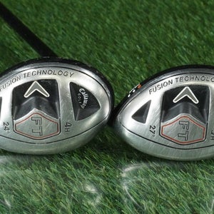 Callaway FT Draw Hybrid Set 24 4H 27 5H Fujikura Regular RH w/ New Majek Grips