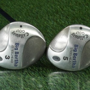 Callaway Big Bertha Steelhead Woods Set 3W + 5W RCH 99 Firm Flex Graphite RH