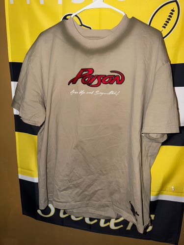 Poison Band T Shirt 2024 Stitched Embroidered Patches Graphic Print Men’s Size Large