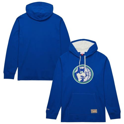 Men's Royal Minnesota Timberwolves Vintage Logo Thermal Lightweight Hoodie