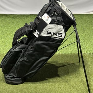 PING 2025 Hoofer 14 Stand Carry Golf Bag w/ Rain Hood Color: Black/White NEW!