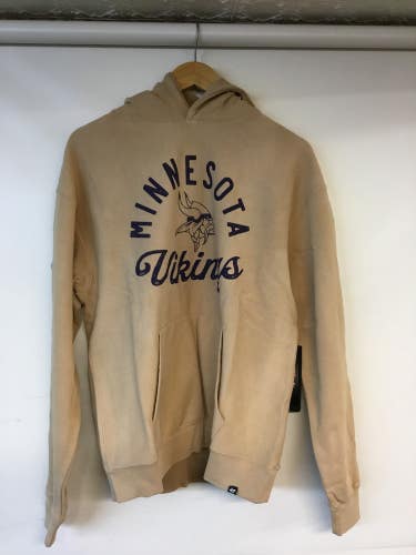 Minnesota Vikings 47' Brand Beige Hooded Sweatshirt Mulitple Sizes new W/ Tags