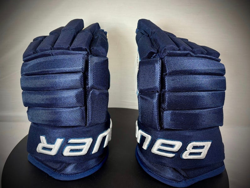 Navy - Bauer 4 Roll Gloves 15" (New)
