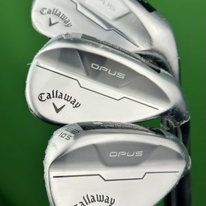 Callaway Opus Chrome Wedge Set Right Hand 52-10*, 56-12*, 60-10* Steel RH NEW