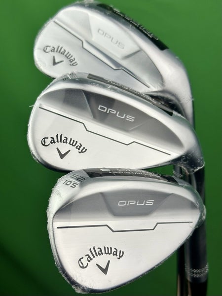Callaway Opus Chrome Wedge Set Right Hand 52-10*, 56-12*, 60-10* Steel RH NEW