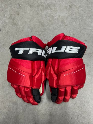 14” True Catalyst 9X New Jersey Devils Pro Stock Gloves Pro Stock (New) NHL