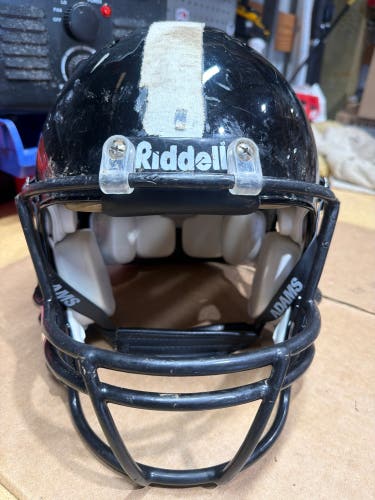 USED RIDDELL ADULT REVOLUTION FOOTBALL HELMET - MEDIUM - METALLIC BLACK - REJECT