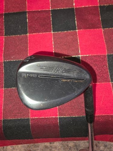 RIGHT HAND TITLEIST VOKEY SM9 JET BLACK LOB WEDGE 62-08M STEEL WEDGE FLEX