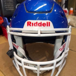 USED RIDDELL FLEX ADULT HELMET - LARGE - METALLIC ROYAL BLUE