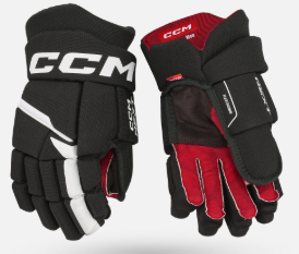 New CCM NEXT GLOVE Junior Gloves Black And White 10" 11628-CCMHGNEXT23JRBW10